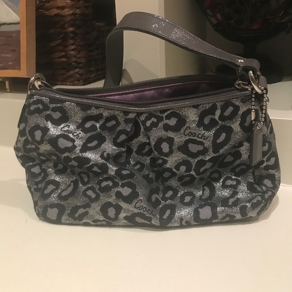 Small coach metallic hand bag